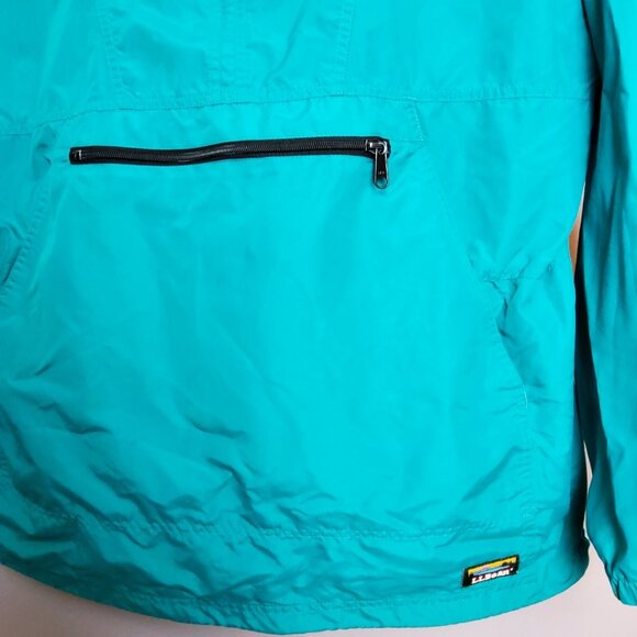 L.L. Bean Men's Tall Teal Light Jacket Size XL Made in USA Hooded Front Pocket - Picture 6 of 6